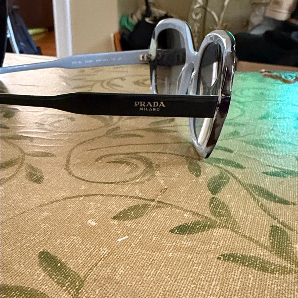 Prada Brown Tortoise and Blue Sunglasses - Picture 7 of 8